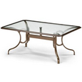 US Made 42" x 68" Rectangular Dining Height Glass Top Table
